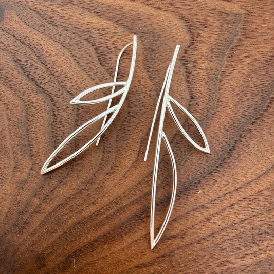 Wire Leaf Earrings